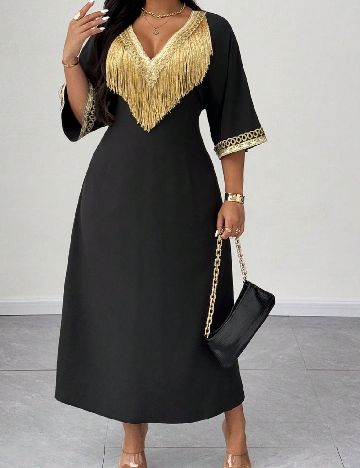 Rochie lunga SHEIN CURVE, negru