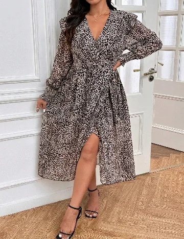 Rochie medie SHEIN CURVE, animal print