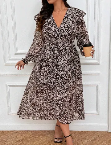 Rochie medie SHEIN CURVE, animal print