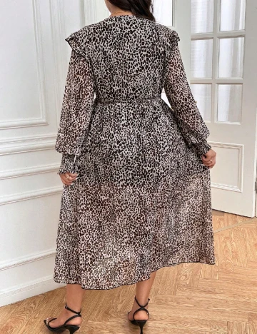 Rochie medie SHEIN CURVE, animal print