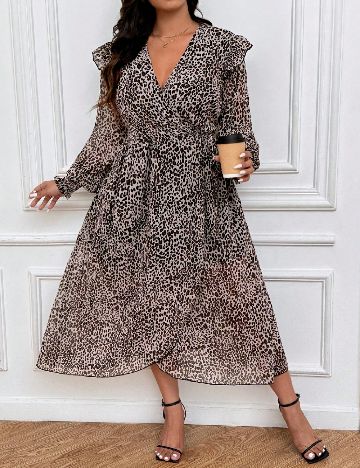 Rochie medie SHEIN CURVE, animal print