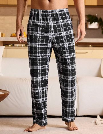 Pantaloni de pijama SHEIN, negru