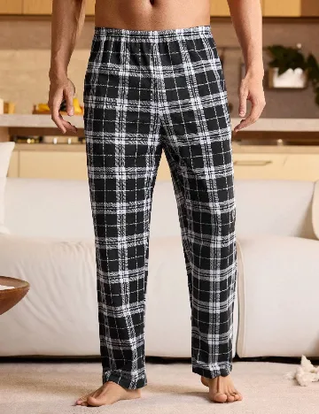 Pantaloni de pijama SHEIN, negru