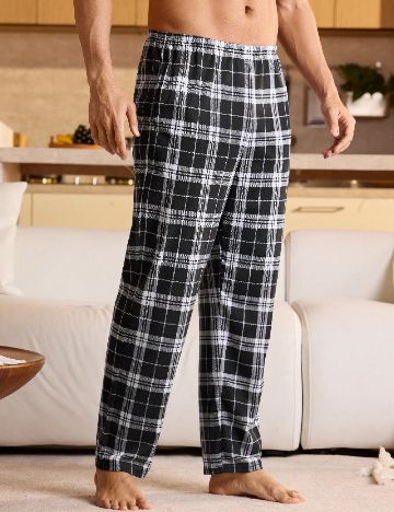 Pantaloni de pijama SHEIN, negru