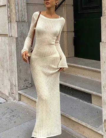 Rochie de plaja SHEIN, ecru