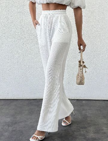 Pantaloni SHEIN, alb