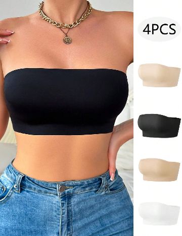 Set bustiere 4 bucati SHEIN, mix culori