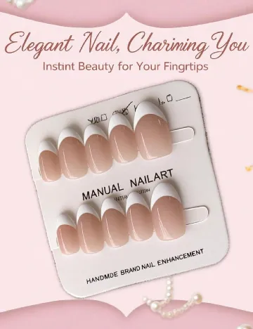 Set unghii false SHEIN, nude