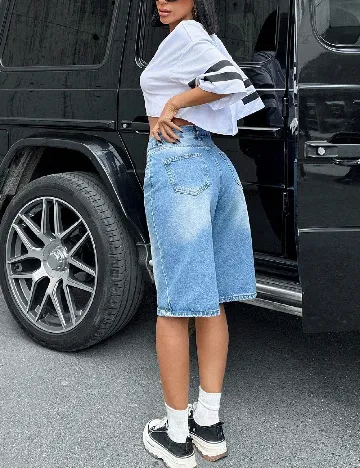 Pantaloni scurti SHEIN, albastru