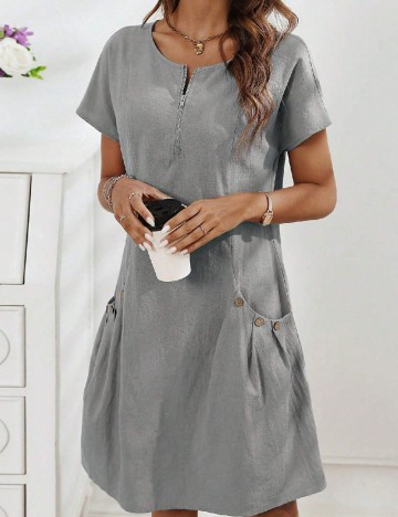 Rochie scurta SHEIN, gri