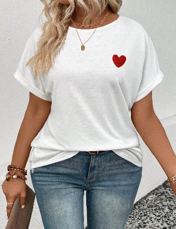 Tricou SHEIN CURVE, alb