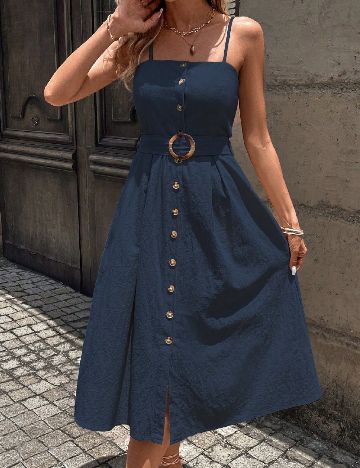 Rochie medie SHEIN, bleumarin