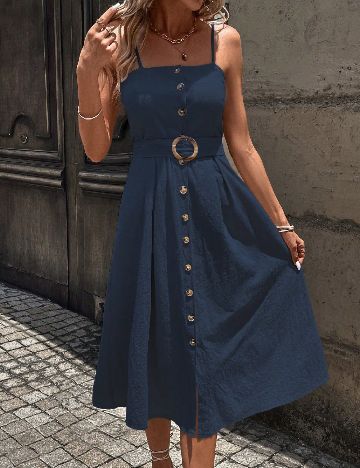 Rochie medie SHEIN, bleumarin