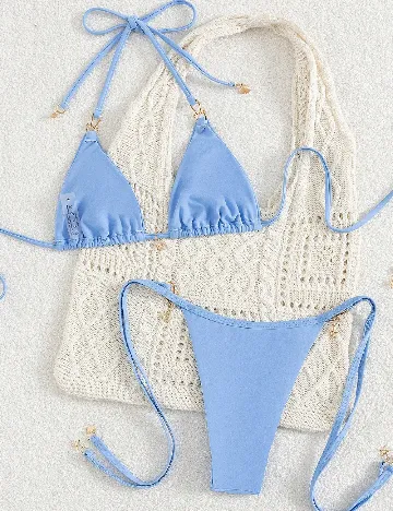 Costum de baie SHEIN, albastru