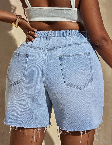 Pantaloni scurti SHEIN CURVE, albastru