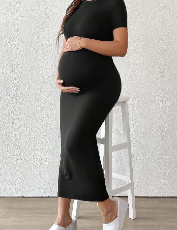 Rochie lunga SHEIN Maternity, negru