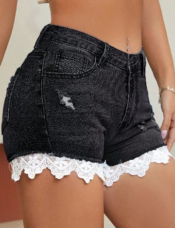 Pantaloni scurti SHEIN, negru