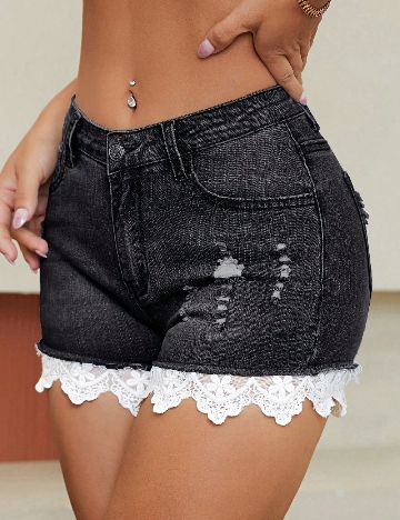 Pantaloni scurti SHEIN, negru