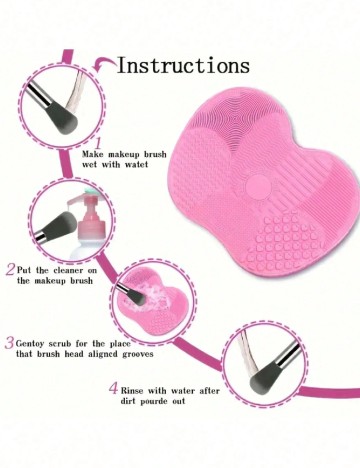 Accesoriu curatare pensule SHEIN, roz