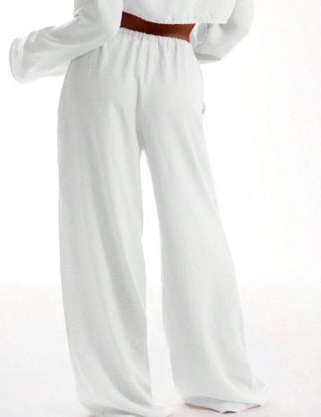 Pantaloni Musera, alb