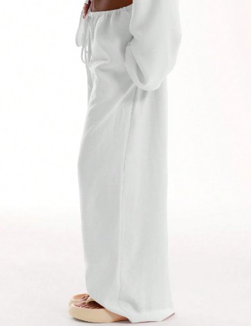 Pantaloni Musera, alb