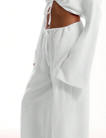 Pantaloni Musera, alb