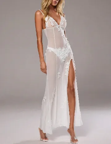 Rochie de plaja SHEIN, alb