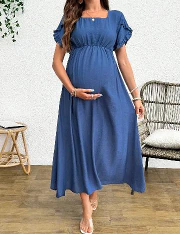 Rochie medie SHEIN Maternity, albastru