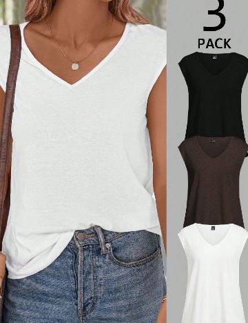 Set Tricouri 3 bucati SHEIN, mix culori