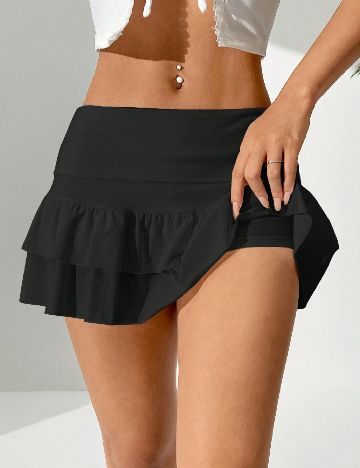 Fusta pantalon SHEIN, negru