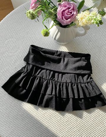 Fusta pantalon SHEIN, negru