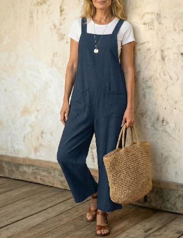 Salopeta SHEIN, bleumarin