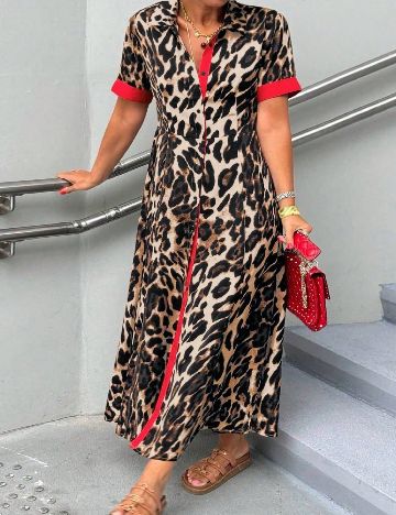 Rochie lunga SHEIN, animal print