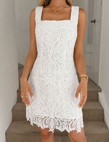 Rochie scurta Emery Rose, alb