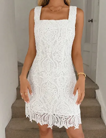 Rochie scurta Emery Rose, alb