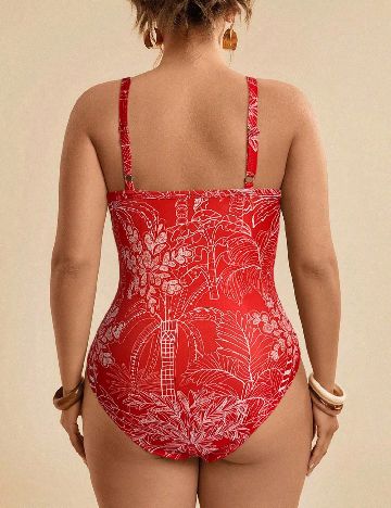 Costum de baie SHEIN CURVE, rosu