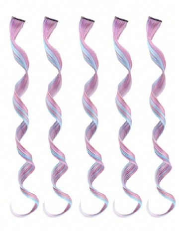 Set extensii de par  5 bucati SHEIN, mix culori