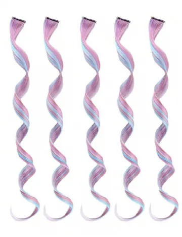Set extensii de par  5 bucati SHEIN, mix culori