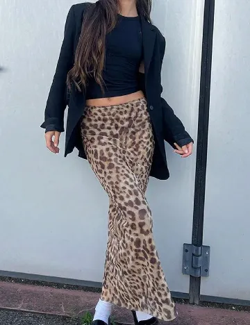 Fusta SHEIN CURVE, animal print