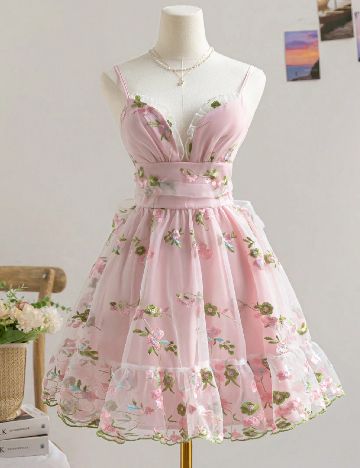 Rochie scurta SHEIN, roz