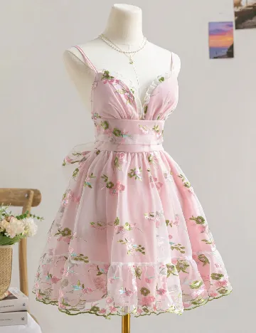 Rochie scurta SHEIN, roz