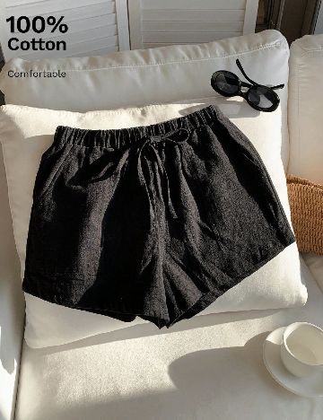 Pantaloni scurti SHEIN, negru