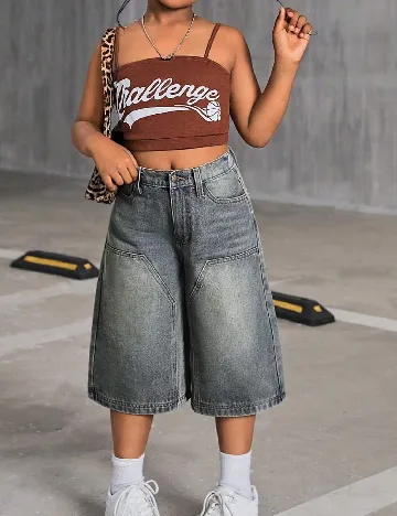 Pantaloni scurti Shein Kids, albastru