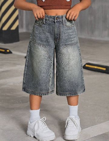 Pantaloni scurti Shein Kids, albastru