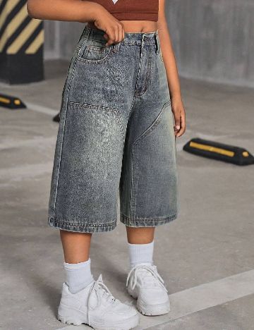 Pantaloni scurti Shein Kids, albastru