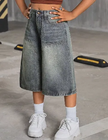 Pantaloni scurti Shein Kids, albastru