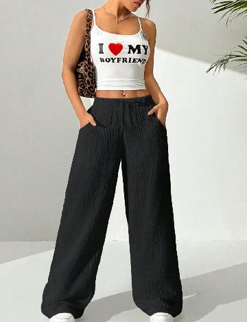 Pantaloni SHEIN, negru