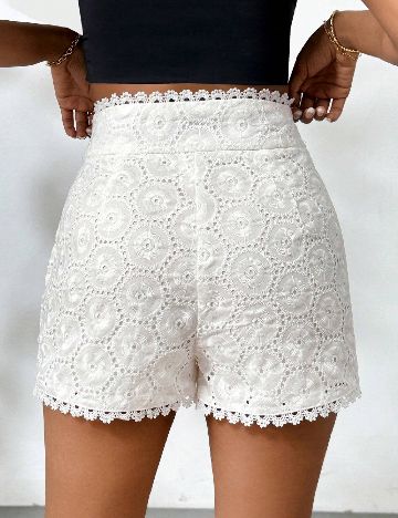 Pantaloni scurti SHEIN, alb