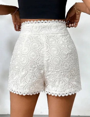 Pantaloni scurti SHEIN, alb