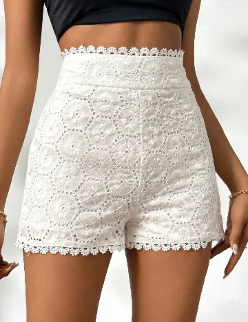 Pantaloni scurti SHEIN, alb